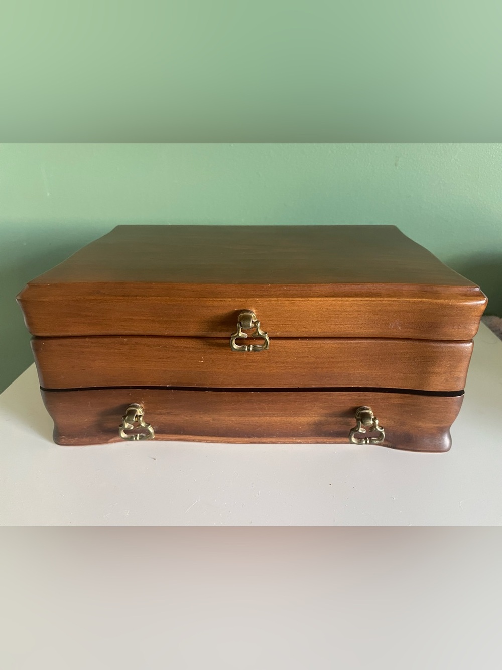 Jasco Princess Royal jewelry box walnut finish